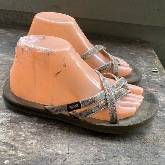 Teva 36400 Mush Mandalyn Women's Brown Flip Flop Strappy Platform Sandals SZ W8 - Picture 11 of 16